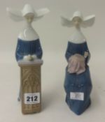 Two Lladro 'Nun' figures