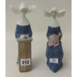 Two Lladro 'Nun' figures