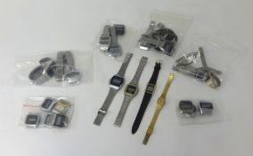 Collection of approx 30 digital watches including calculator watches.