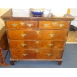 Early 19th century chest of drawers width 105cm