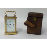 Carriage clock, 14.5cm with box.