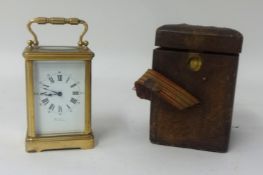 Carriage clock, 14.5cm with box.