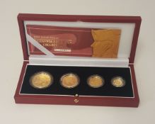 A Britannia Gold Proof Collection comprising four coins 2003 from £100 to £10, gross weight 62.