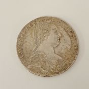 A silver 1780 Maria Theresa Thaler trade coin