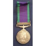 A Northern Ireland Campaign Medal. 24259854 L/CPL D.C.SWAFIELD, A Police Long Service and Good