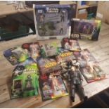 A collection of various Star Wars action figures (some boxed)