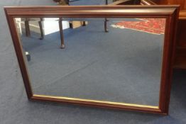 Modern mirror in dark wood frame 30cm x 42cm
