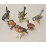 Six Goebel birds.