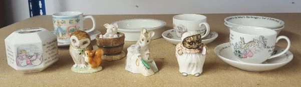 Collection of Wedgwood Peter Rabbit and other Beatrix Potter items also including Royal Albert and