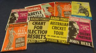 A collection of nine1950's/60's newsagents posters..