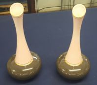 Pair of Carlton Ware onion shape vases, height 28cm.