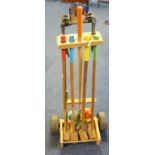 Traditional croquet set.