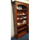 Two reproduction mahogany standing bookcases, height 196cm.