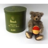 Steiff Harrods growler bear 'Archie', with certificate and box (only 1,500 made for Harrods)