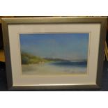 Wendy McBride (British 20th century) 'St. Martin's Summer' pastel, signed and dated 2001, glazed and