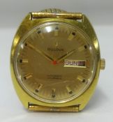 Bulova, a Gents 1970's day date auto wrist watch.