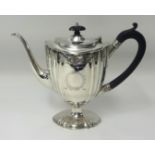 A Geo V silver coffee pot, JB & S, approx 19.50oz.