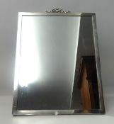 J.C.Vickery, an Edwardian silver easel dressing table mirror, 40cm x 33cm.