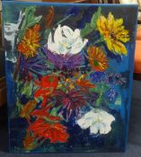 Jane Vaux, watercolour Flowers, 76cmx 61cm