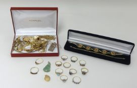 A collection of various modern gold jewellery, approx 95gms.