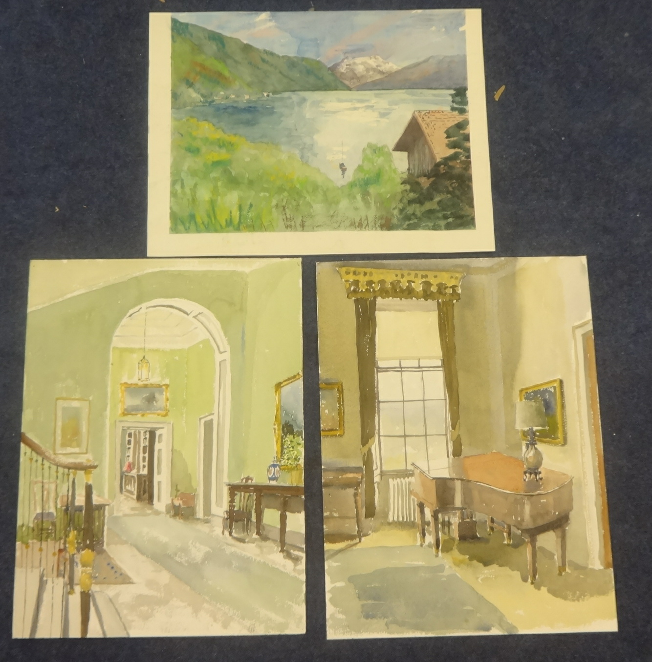 Malcom D. Mitchell, a large portfolio of watercolour paintings and sketches, circa 1960's to 2000's,