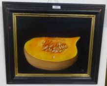 Mimi Roberts, three signed oil on board Still Life Fruit paintings, the largest 34cm x 21cm.