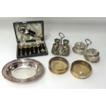 A quantity of various silver plated tables wares.