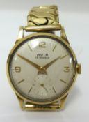 Avia, a 9ct gold cased Incabloc wrist watch.