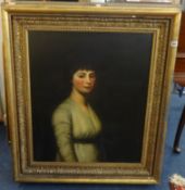 A pair of 18th/19th century Portraits, oil on canvas, in original gilt frames,