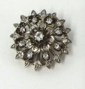 A Victorian diamond set brooch.