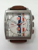 Tag Heuer, a Gents Mosaco wrist watch, 'Sixty Nine Monaco CW2113, the large dial 40mm wide.