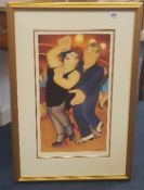 Beryl Cook (1926 - 2008) signed print 'Dirty Dancing', number 6/650, 52cm x 30cm.