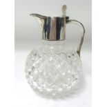 Silver and glass Mappin And Webb decanter