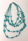 An impressive turquoise necklace, 'Sleeping Beauty'.
