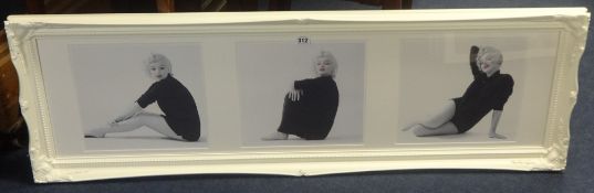 Set of 3 collectors prints 'Marilyn Monroe', 29cm x 100cm.