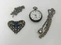 Samuel Edgcumbe, Plymouth, a silver open face pocket watch and some general jewellery.