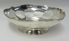 A Chester silver stem bowl, diameter 23cm, approx 20.50oz, also a silver Royal Commemorative coaster