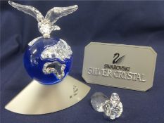 Swarovski Crystal Glass Crystal Planet Collection Dove of Peace + One other Dove.