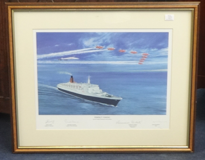 Antony Hansard a signed print Concorde print and David Kearney Cunard signed limited edition - Image 2 of 2