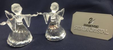Swarovski Crystal Glass Two Angels.