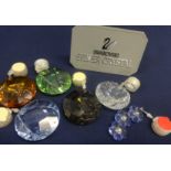 Swarovski Crystal Glass Various Small SCS Ornaments. (6)