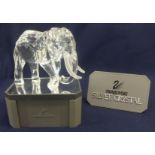 Swarovski Crystal Glass Annual Edition 1993 "Inspiration Africa"- The Elephant +Stand.