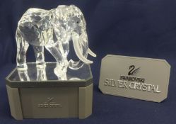 Swarovski Crystal Glass Annual Edition 1993 "Inspiration Africa"- The Elephant +Stand.