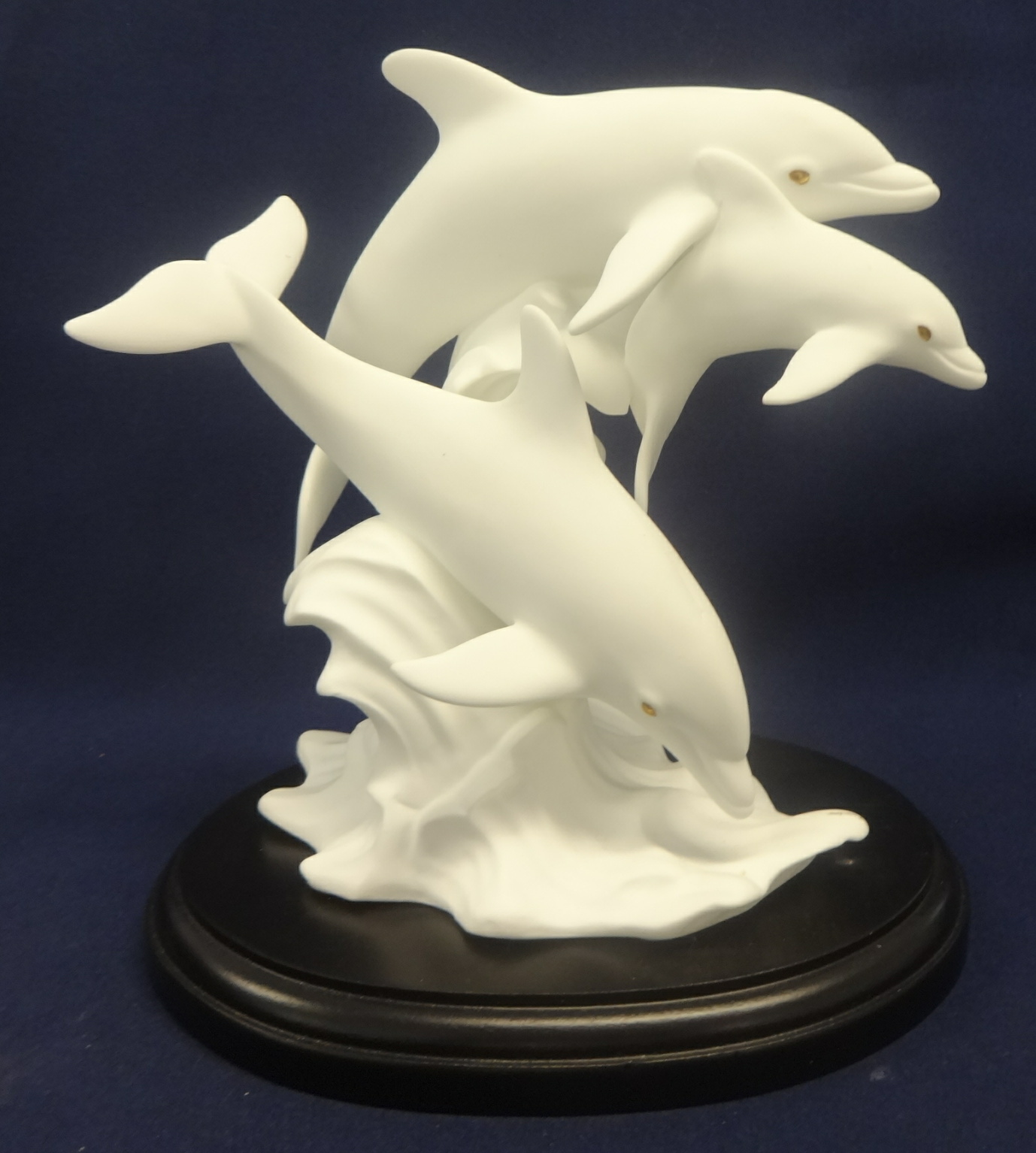 Fine Bone China Ornament Trio of Dolphins.