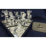 Swarovski Crystal Glass Disney Showcase Collection on a Crystal Home Display Set comprising