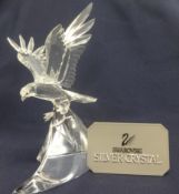 Swarovski Crystal Glass Large Eagle 22cm high Ltd Edition No. 2415 of 10,000, Stand and Lockable