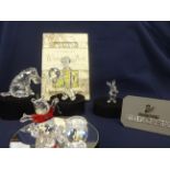 Swarovski Crystal Glass Original Winnie the Pooh Collection comprising Pooh Bear, Tiger, Eeyore,