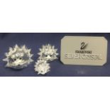 Swarovski Crystal Glass Hedgehog Family Large, Medium and Small sizes (3)