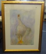 Kate Wyatt, a large signed limited edition print, 100/295, Duck.