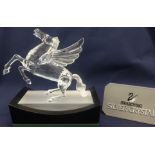 Swarovski Crystal Glass Annual Edition 1998 Fabulous Creatures, The Pegasus, Certificate and Stand.